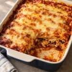 chicken enchilada casserole ready to serve