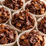 Chocolate cornflake cakes ready to serve