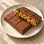 Dubai chocolate bar with a crisp green pistachio-kataifi center