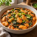 gochujang butter beans ready to serve