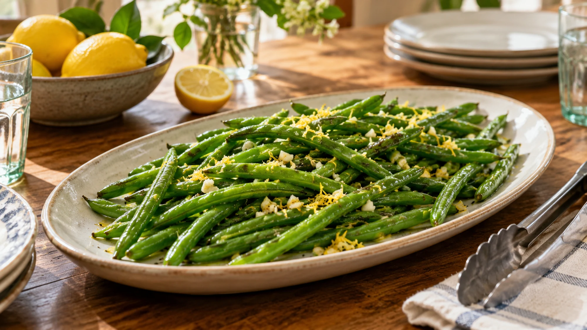 green beans recipe ready to serve