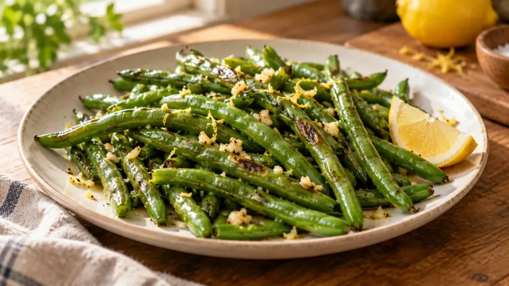 green beans recipe ready to serve