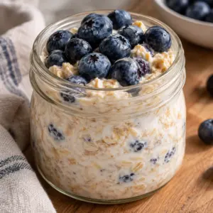 The overnight oats recipe ready for breakfast