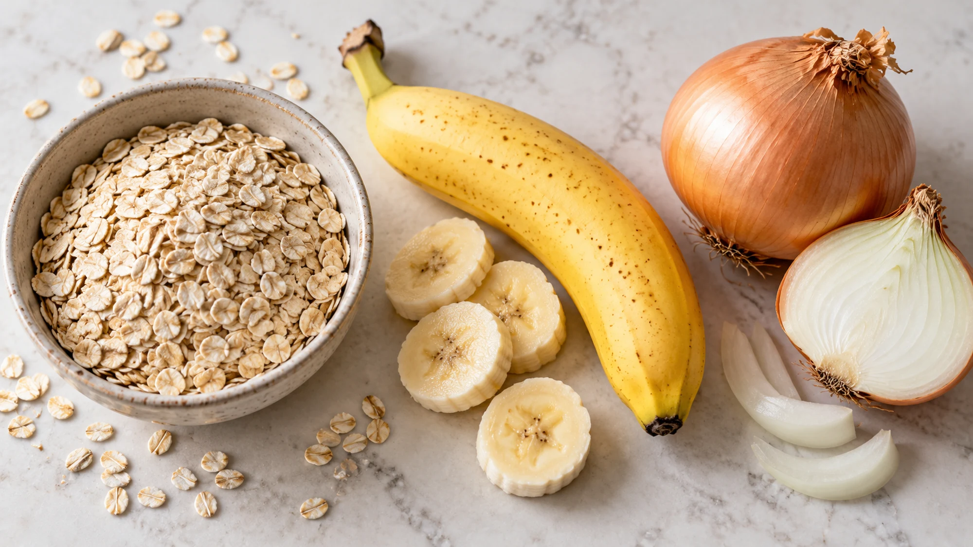 Prebiotic vs probiotic: oats, banana, and onion as plant-food examples