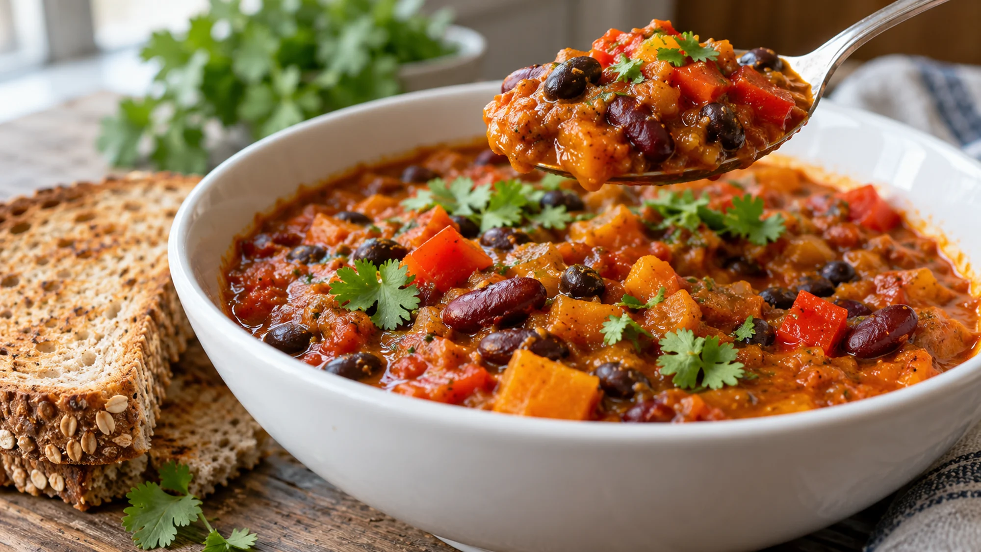 pumpkin chili serving