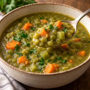 split pea soup recipe ready to serve