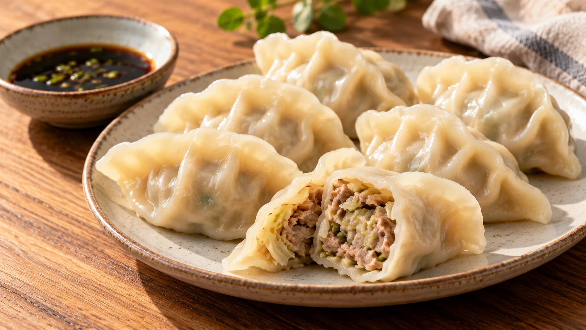 steamed dumplings serving suggestion