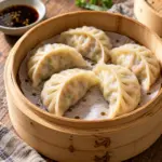 steamed dumplings ready to serve